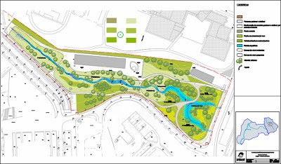 Mapa de ciclovias no Polo Universitário